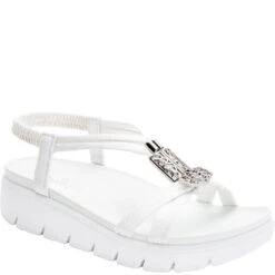 Alegria Women's Roz Vegan Strappy Sandals - White -Shoes Sale Store AAROZ 109 5