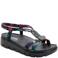 Alegria Women's Roz Vegan Strappy Sandals - Get Away Black -Shoes Sale Store AAROZ 951 5