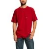 Ariat Men's Rebar Cottonstrong SS Crew - Rio Red -Shoes Sale Store AR10025383