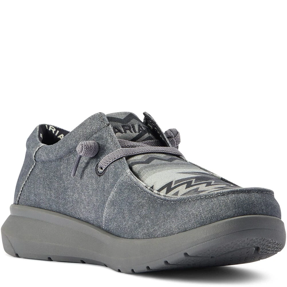 Ariat Men's Hilo Stretch Lace Casual Shoes - Charcoal/Gray Aztec Print 3 Ariat Men's Hilo Stretch Lace Casual Shoes - Charcoal/Gray Aztec Print