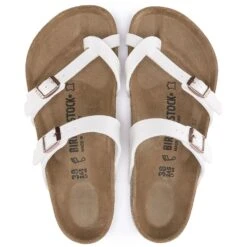 Birkenstock Women's Mayari Birko-Flor Sandals - White -Shoes Sale Store BK1014190 2
