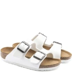 Birkenstock Arizona Kids Birko-Flor Sandals - White -Shoes Sale Store BK1016934 3