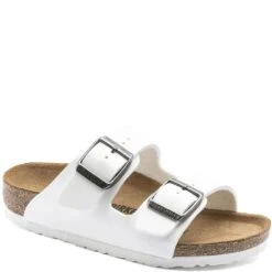Birkenstock Arizona Kids Birko-Flor Sandals - White -Shoes Sale Store BK1016934 4