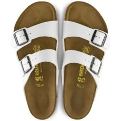 Birkenstock Women's Arizona Birko-Flor Sandals - White -Shoes Sale Store BK552683 2