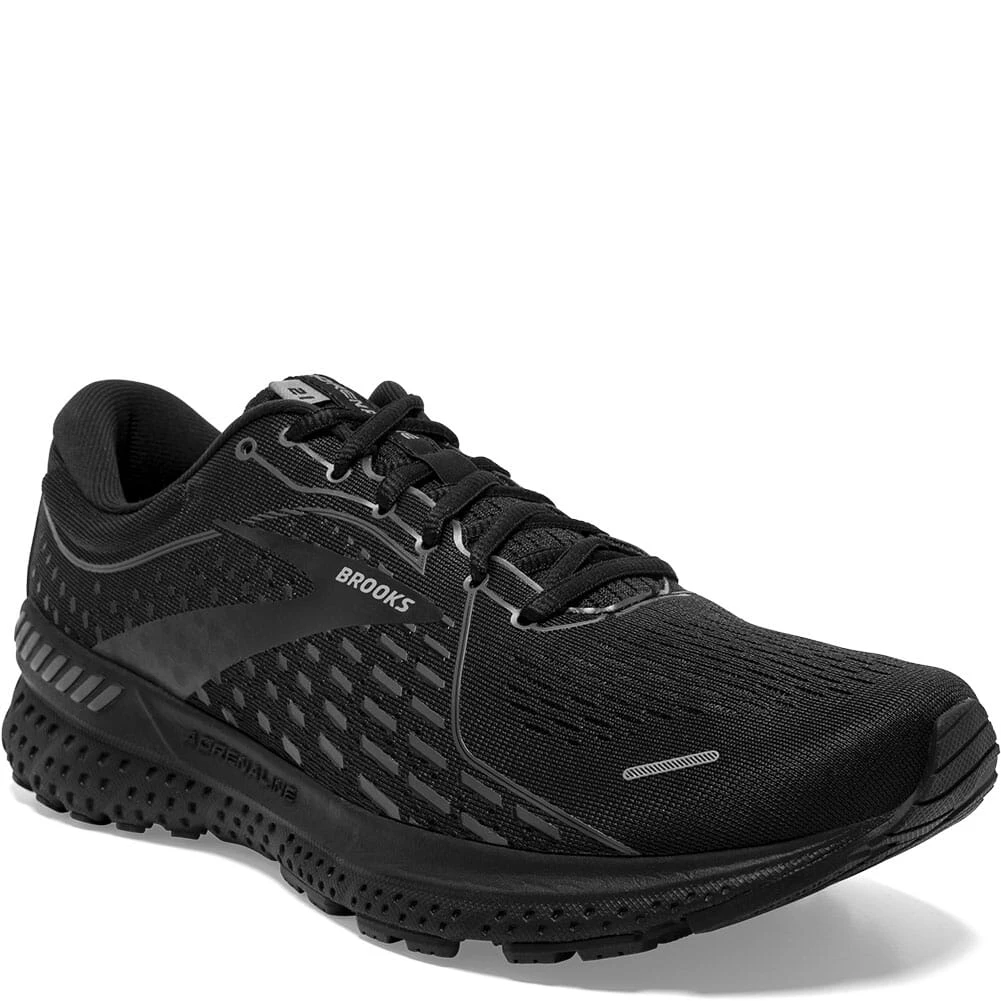 Brooks Men's Adrenaline GTS 21 Running Shoes - Black/Black 4 Brooks Men's Adrenaline GTS 21 Running Shoes - Black/Black - Image 2