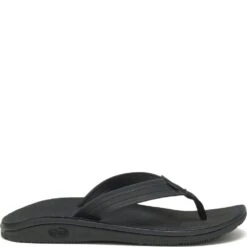 Chaco Men's Classic Leather Flip Flop - Black -Shoes Sale Store CUJCH107831 2