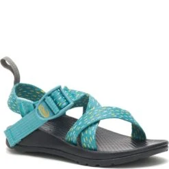Chaco Kids Z1 Ecotread Sandals - Clip Aqua -Shoes Sale Store CUJCH180352 3