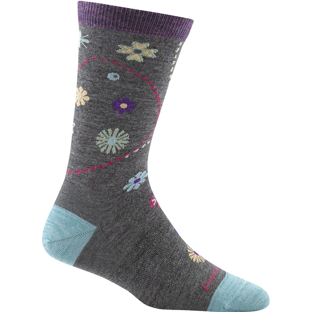 Darn Tough Women's Garden Crew Light Socks - Medium Gray 3 Darn Tough Women's Garden Crew Light Socks - Medium Gray