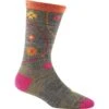Darn Tough Women's Garden Crew Light Socks - Taupe 1 Darn Tough Women's Garden Crew Light Socks - Taupe -Shoes Sale Store DT1610 TAUPE
