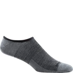 Darn Tough Men's Topless Solid No Show Hidden Socks - Gray
