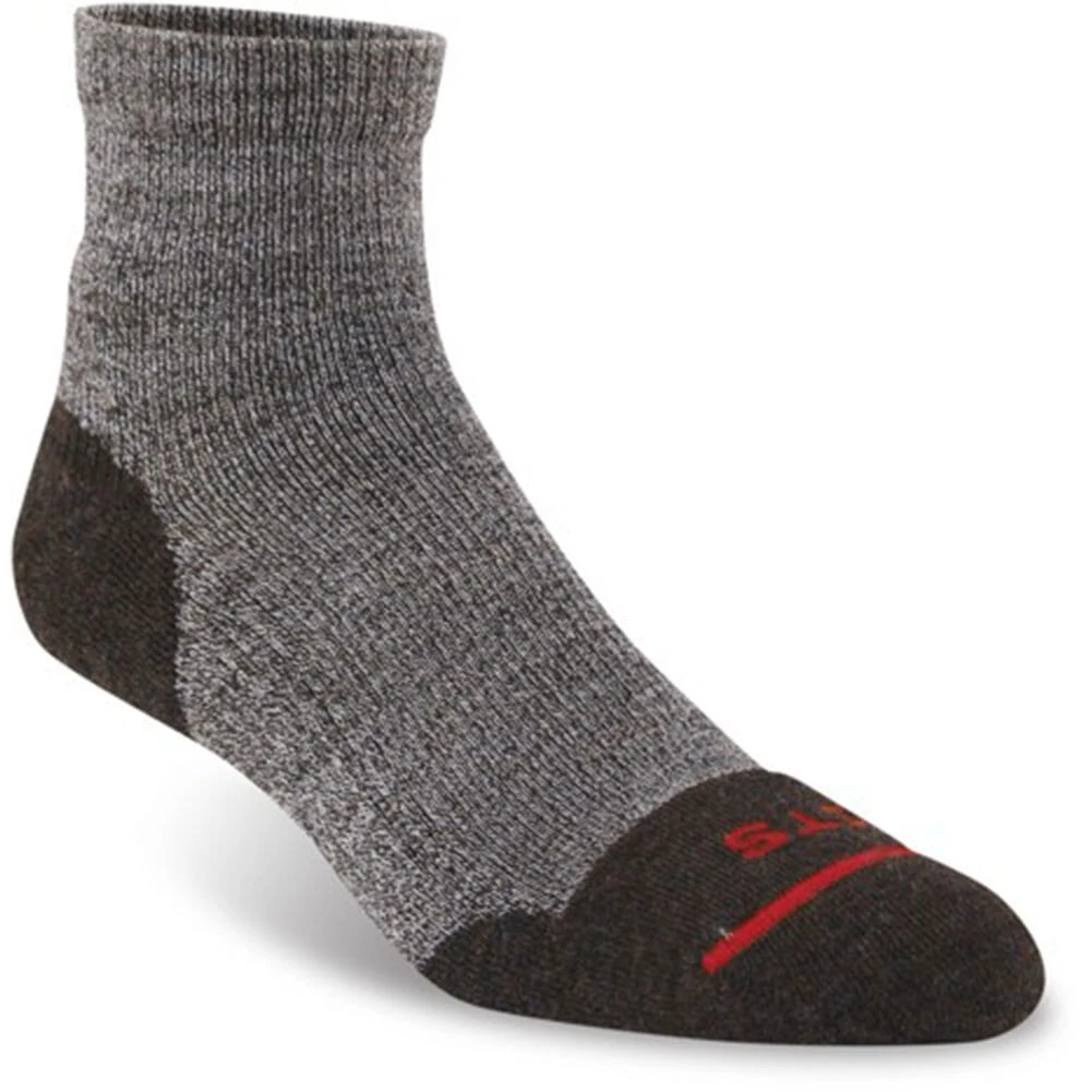 FITS Men's Light Hiker Quarter Socks - Brown 3 FITS Men's Light Hiker Quarter Socks - Brown