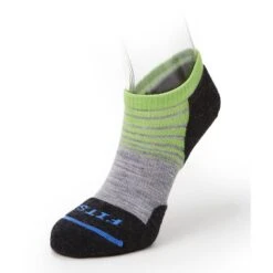 FITS Light Runner (Tri-Stripe) Low Socks - Light Grey/Green Flash