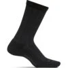 Feetures Women's Texture Cushion Crew Socks - Black -Shoes Sale Store FULW10001
