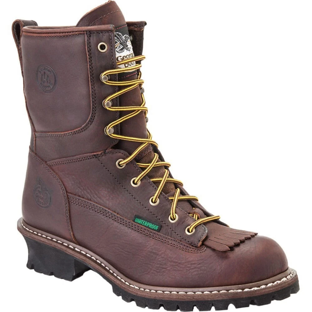 Georgia Men's Waterproof Safety Loggers - Brown 3 Georgia Men's Waterproof Safety Loggers - Brown