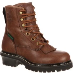 Georgia Little Kids' Waterproof Loggers - Brown