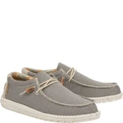 Hey Dude Men's Wally Eco Sox Casual Shoes - Cobblestone -Shoes Sale Store HD112470710 2