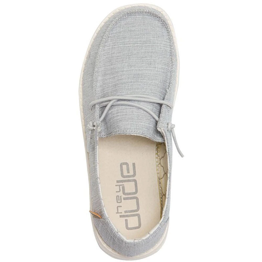 Hey Dude Kid's Wendy Linen Casual Shoes - Gray 6 Hey Dude Kid's Wendy Linen Casual Shoes - Gray - Image 4