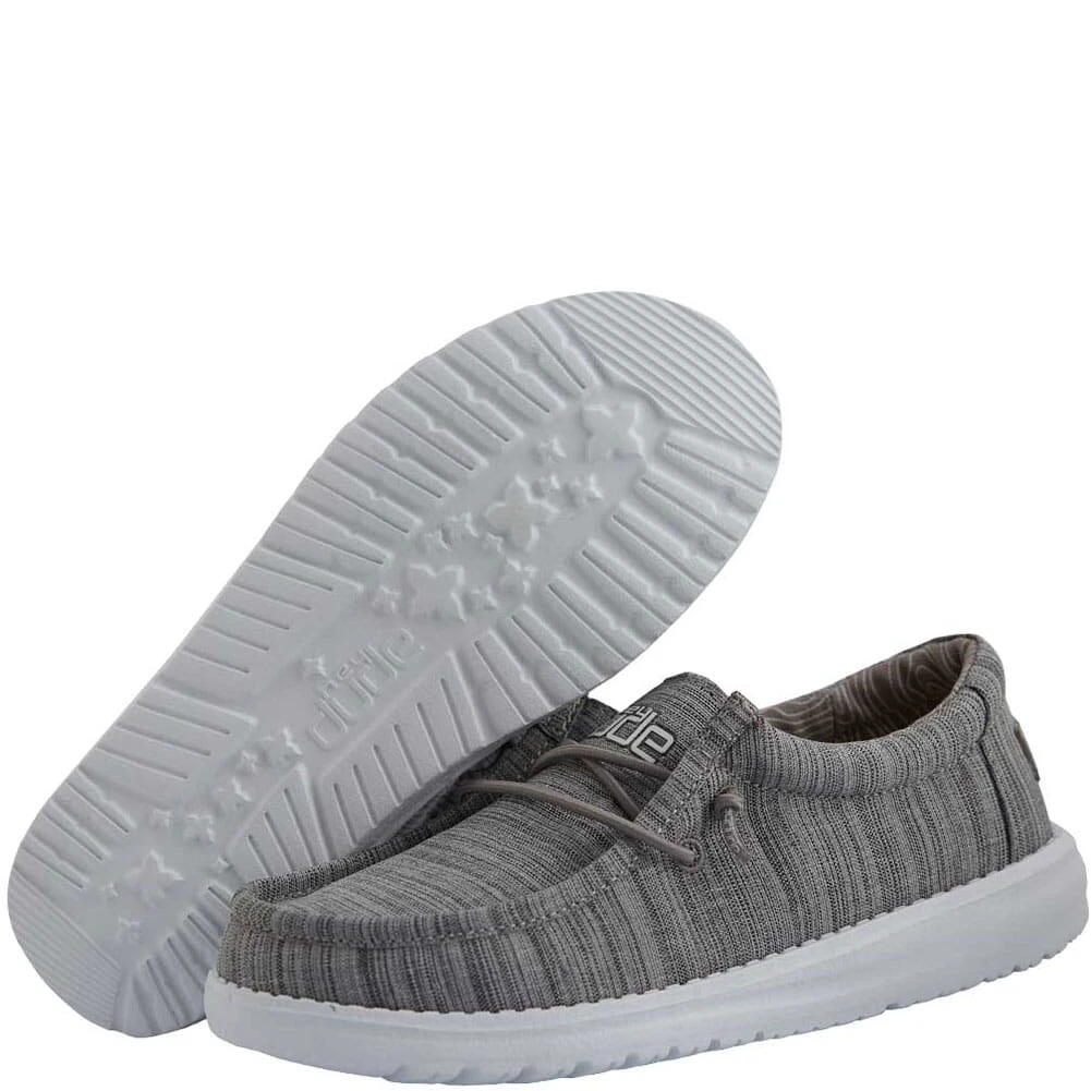 Hey Dude Kid's Wally Casual Shoes - Linen Stone 3 Hey Dude Kid's Wally Casual Shoes - Linen Stone