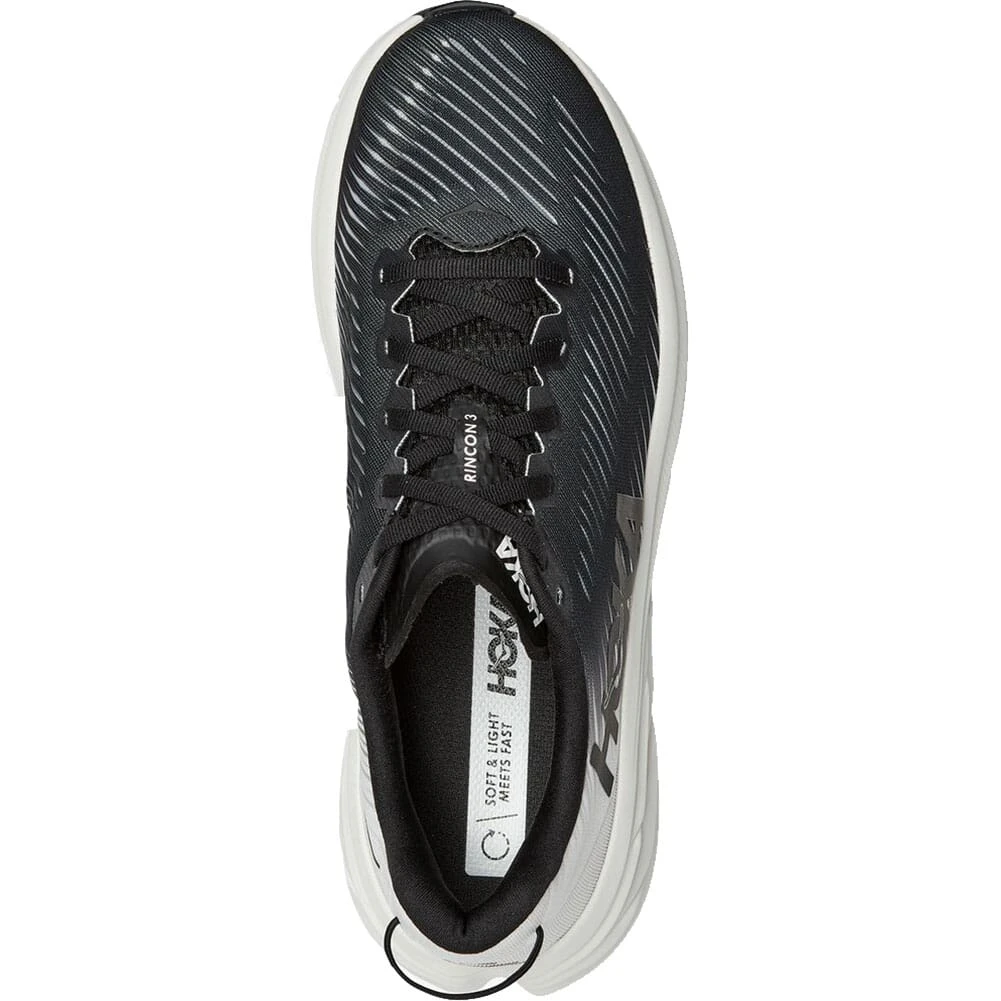 Hoka One One Men's Rincon 3 Running Shoes - Black/White 6 Hoka One One Men's Rincon 3 Running Shoes - Black/White - Image 4