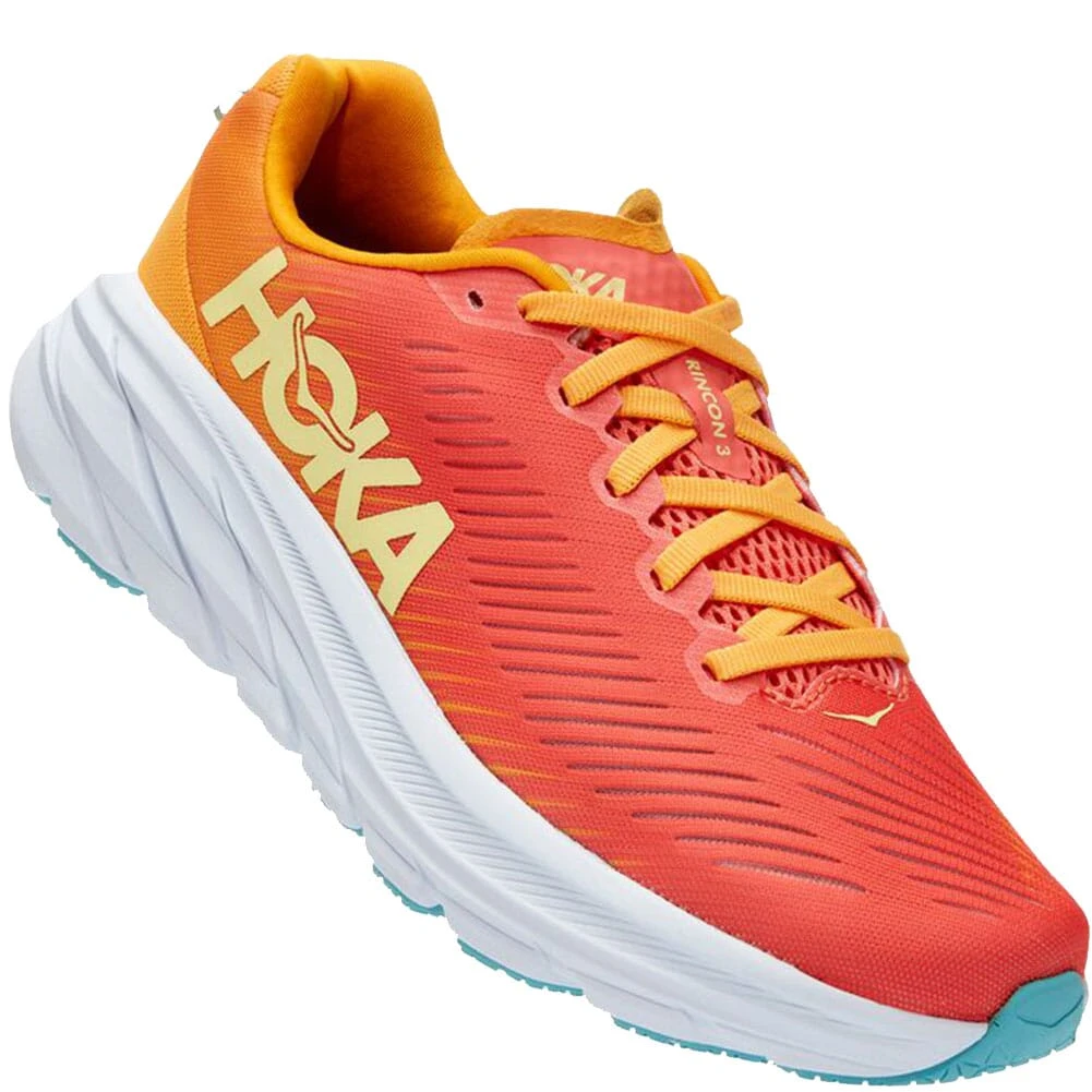 Hoka One One Women's Rincon 3 Running Shoes - Camellia/Yellow 8 Hoka One One Women's Rincon 3 Running Shoes - Camellia/Yellow - Image 6