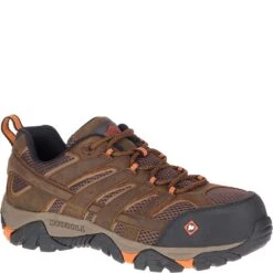 Merrell Men's Moab Vertex Vent Wide Safety Shoes - Clay -Shoes Sale Store J11119W 3