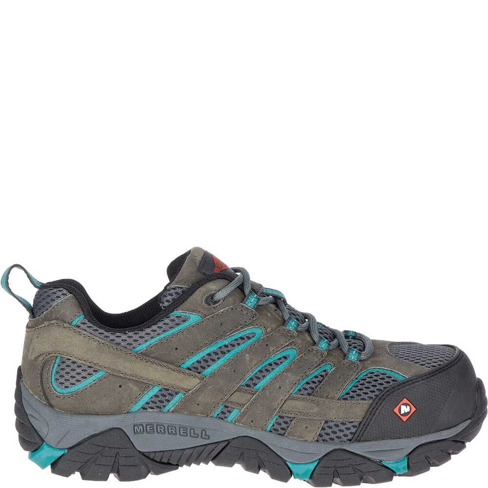 Merrell Women's Moab Vertex Vent Safety Shoes - Pewter 3 Merrell Women's Moab Vertex Vent Safety Shoes - Pewter