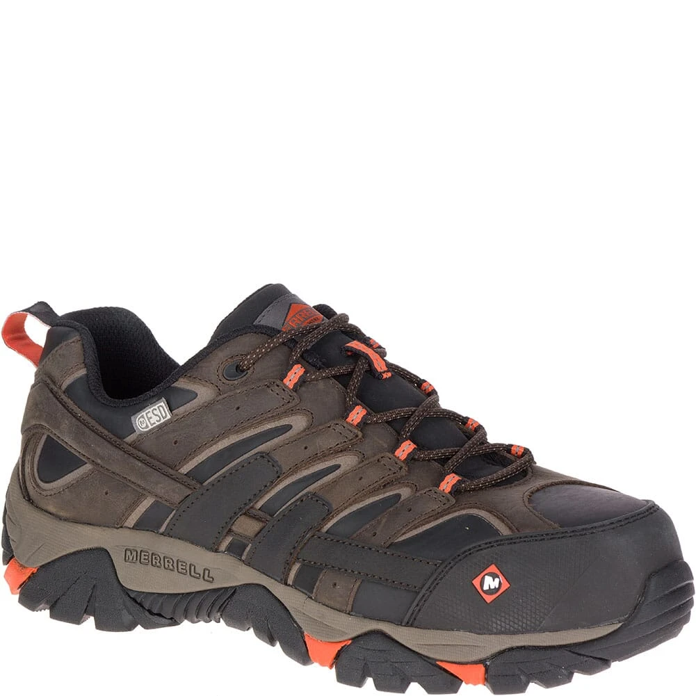 Merrell Men's Moab 2 ESD Safety Shoes - Espresso 8 Merrell Men's Moab 2 ESD Safety Shoes - Espresso - Image 6