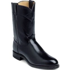 Men's Kipskin Western Justin Ropers - Black