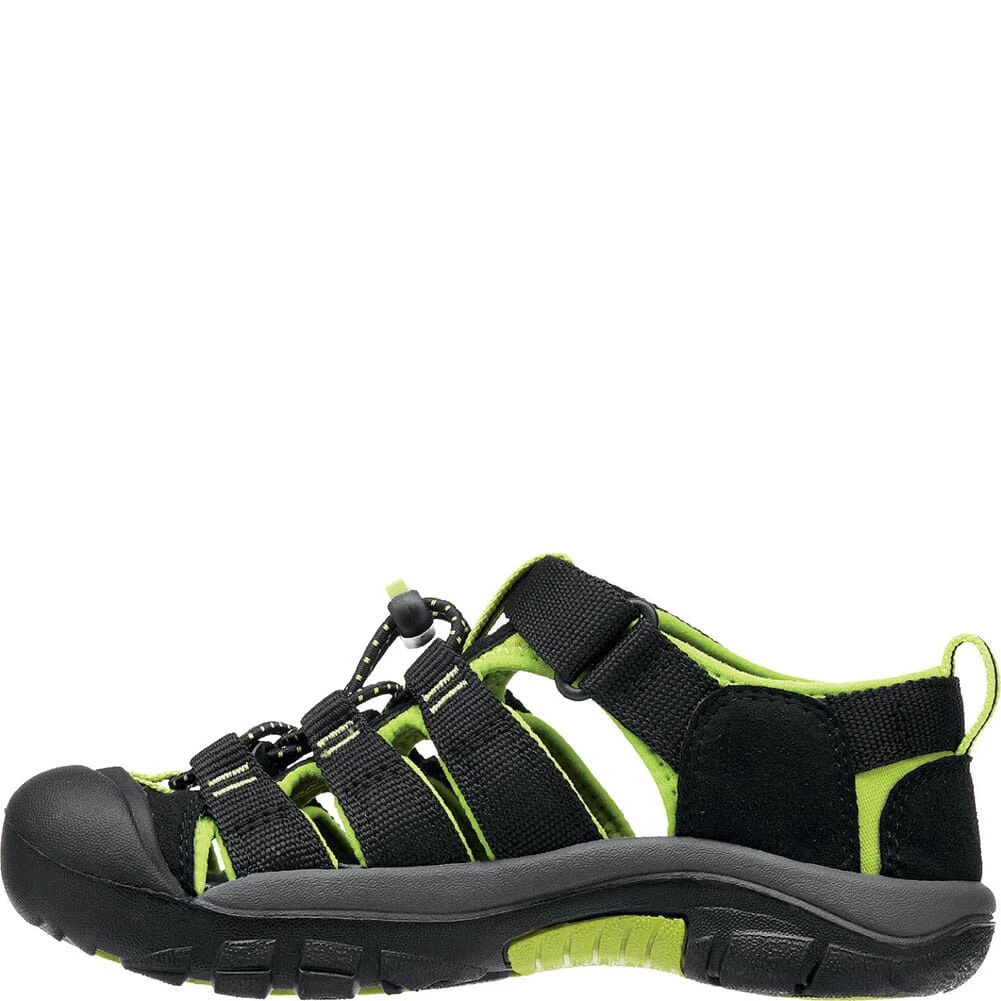KEEN Little Kid's Newport H2 Sandals - Black/Lime Green 4 KEEN Little Kid's Newport H2 Sandals - Black/Lime Green - Image 2