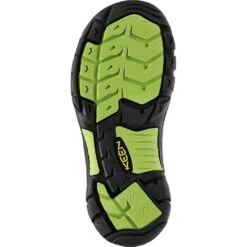 KEEN Big Kids Newport H2 Sandals - Black/Lime Green