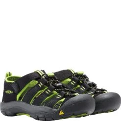 KEEN Big Kids Newport H2 Sandals - Black/Lime Green -Shoes Sale Store KE1009965 3