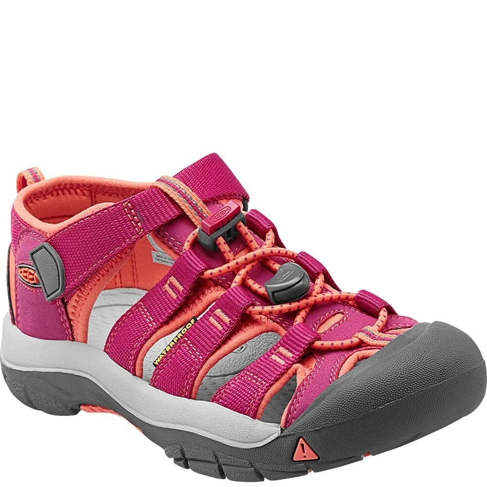 KEEN Big Kids Newport H2 Sandals - Very Berry/Fusion Coral 3 KEEN Big Kids Newport H2 Sandals - Very Berry/Fusion Coral