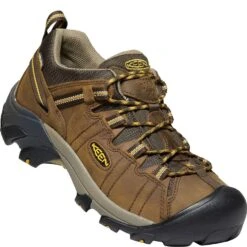 KEEN Men's Targhee II Wide Hiking Shoes - Cascade Brown/Yellow -Shoes Sale Store KE1015704 3
