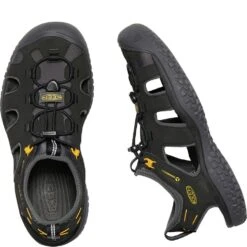 KEEN Men's SOLR Sandals - Black/Gold -Shoes Sale Store KE1022246 2