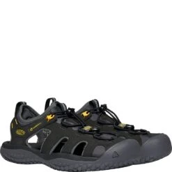 KEEN Men's SOLR Sandals - Black/Gold -Shoes Sale Store KE1022246 4