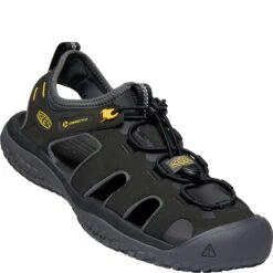KEEN Men's SOLR Sandals - Black/Gold -Shoes Sale Store KE1022246 5