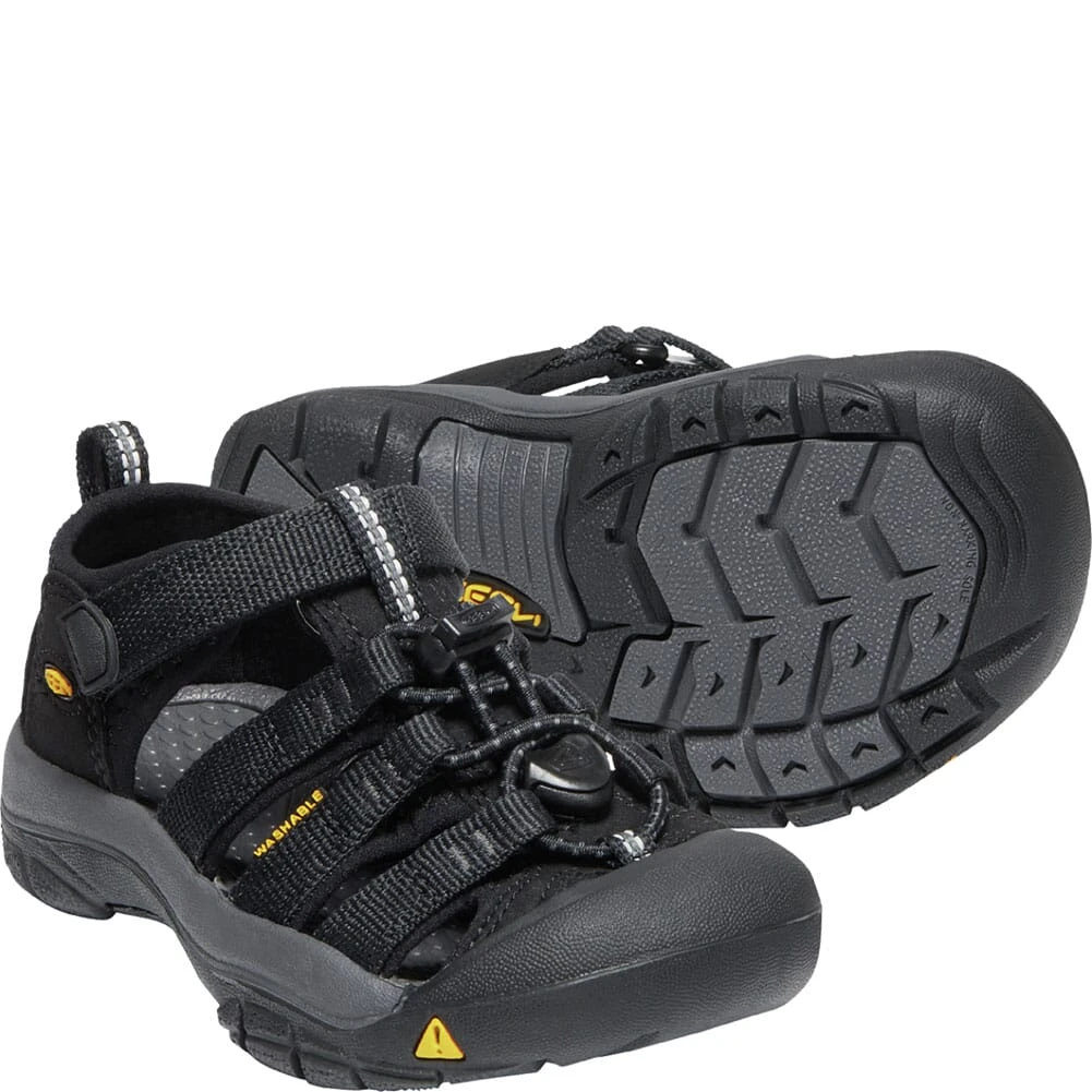 KEEN Kid's Newport H2 Sandals - Black/Keen Yellow 5 KEEN Kid's Newport H2 Sandals - Black/Keen Yellow - Image 3