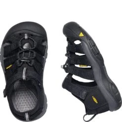 KEEN Kid's Newport H2 Sandals - Black/Keen Yellow 10 KEEN Kid's Newport H2 Sandals - Black/Keen Yellow -Shoes Sale Store KE1022824 3