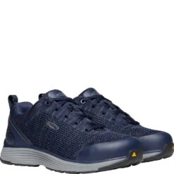 KEEN Utility Women's Sparta Safety Shoes - Mood Indigo/Steel Grey -Shoes Sale Store KE1023213 6