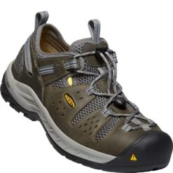 KEEN Utility Men's Atlanta Cool II ESD Safety Shoes - Gargoyle/Midnight -Shoes Sale Store KE1023217 6