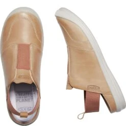 KEEN Women's Lorelai II Slip-On Sandals - Tan/Brick Dust -Shoes Sale Store KE1024938 3