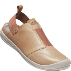 KEEN Women's Lorelai II Slip-On Sandals - Tan/Brick Dust -Shoes Sale Store KE1024938 4