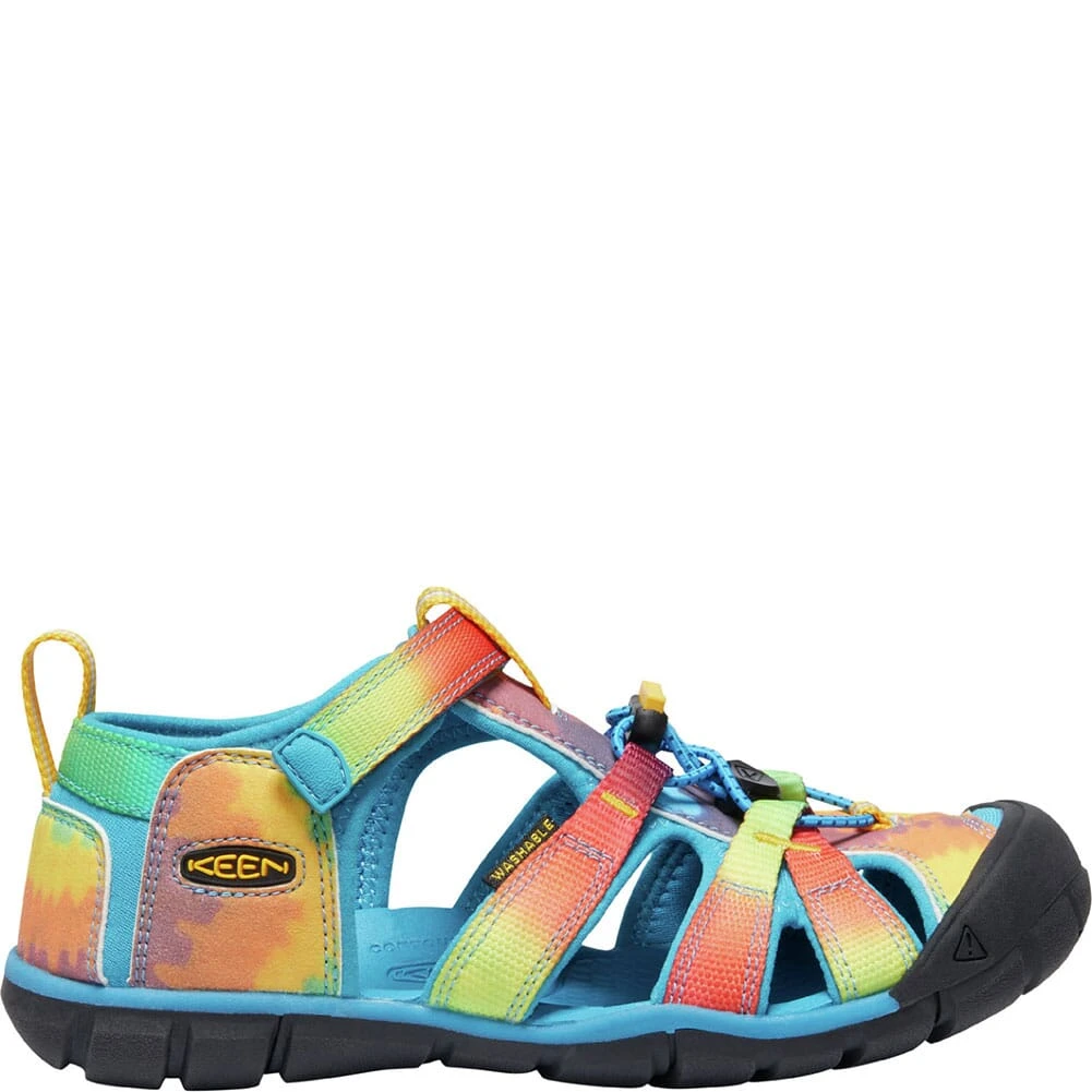 KEEN Kid's Seacamp II CNX Casual Shoes - Vivid Blue/Original Tie 4 KEEN Kid's Seacamp II CNX Casual Shoes - Vivid Blue/Original Tie - Image 2