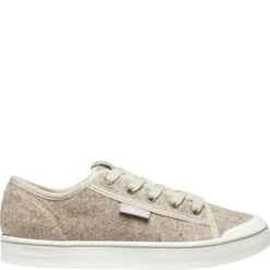 KEEN Women's Elsa Lite Felt Sneakers - Taupe Felt/Silver Birch -Shoes Sale Store KE1025426 1