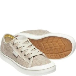 KEEN Women's Elsa Lite Felt Sneakers - Taupe Felt/Silver Birch -Shoes Sale Store KE1025426 3
