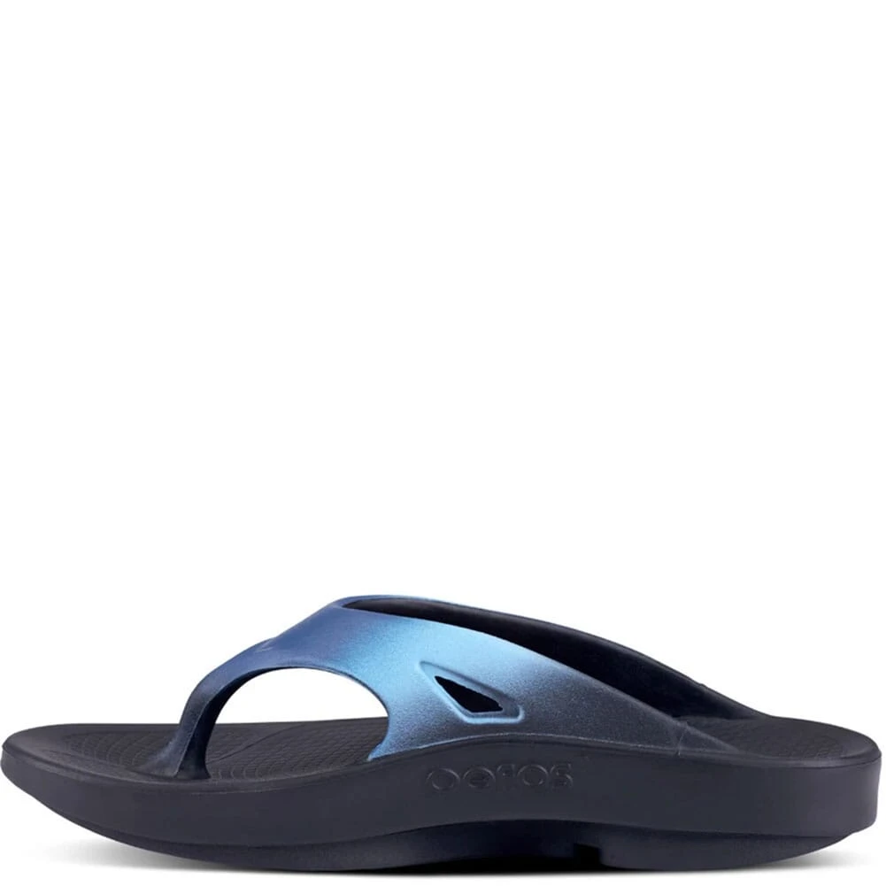 OOFOS Unisex OOriginal Sport Sandals - Black/Azul 4 OOFOS Unisex OOriginal Sport Sandals - Black/Azul - Image 2