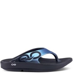 OOFOS Unisex OOriginal Sport Sandals - Black/Azul 9 OOFOS Unisex OOriginal Sport Sandals - Black/Azul -Shoes Sale Store OF1001 BLKAZUL 2