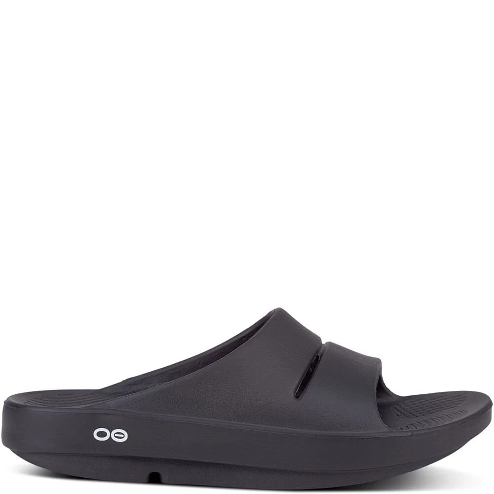 OOFOS Unisex OOAHH Slides - Black 4 OOFOS Unisex OOAHH Slides - Black - Image 2