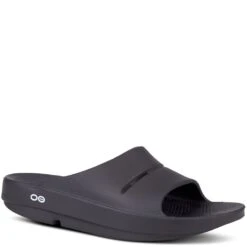 OOFOS Unisex OOAHH Slides - Black 13 OOFOS Unisex OOAHH Slides - Black -Shoes Sale Store OF1100 BLK 5