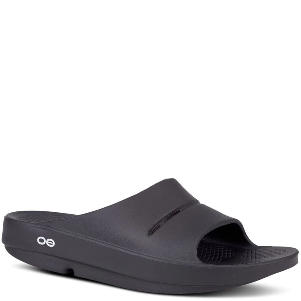 OOFOS Unisex OOAHH Slides - Black 8 OOFOS Unisex OOAHH Slides - Black - Image 6